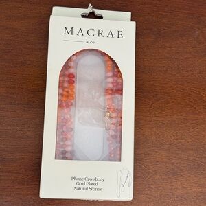NWT Macrae & Co. Orange Beaded Phone Crossbody